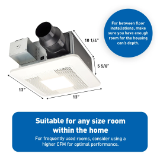 WhisperFitDC Bluetooth speaker 50-110CFM