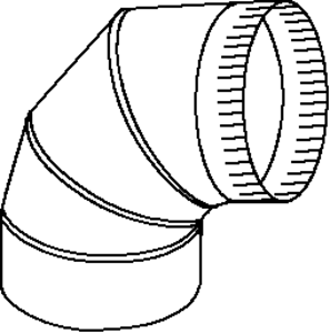 7in 30ga 90deg Elbow  #150