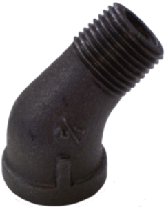 3/4in 45deg Elbow Str Black