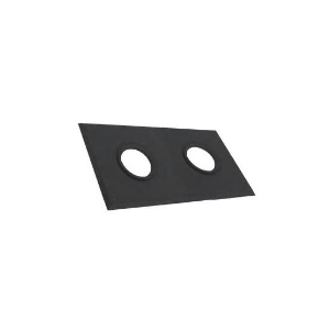 Wall Plate - Black F Or Twin Pipes