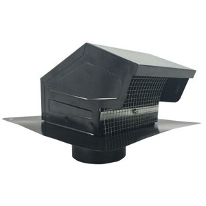 GRV824 6in Galv Roof Vent Black Collar