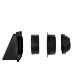Modular wall vent 4-6 inch - Black