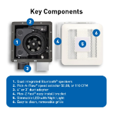 WhisperFitDC Bluetooth speaker 50-110CFM