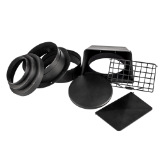 Modular wall vent 4-6 inch - Black