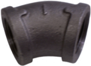 1in 45deg Elbow Black