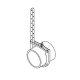 3.0in PVC J Hook Pipe Hanger F/2.5 & 3in
