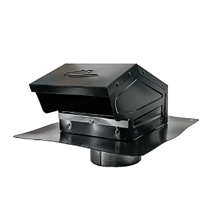 GRV820 4in Galv Roof Vent Black Flush