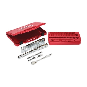 3/8in Drive 28pc Ratchet/Socket Set-SAE